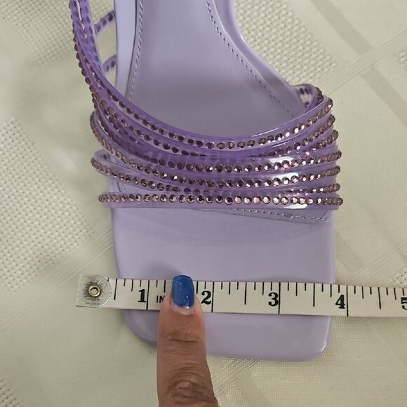 Zara Women's Purple Strappy Heels - Picture 6 of 16